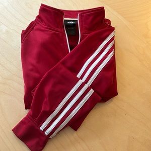 Red Vintage Addidas Track Jacket